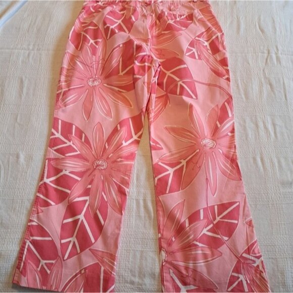 Lilly Pulitzer women's size 4 white label pink & white capri - Picture 5 of 6